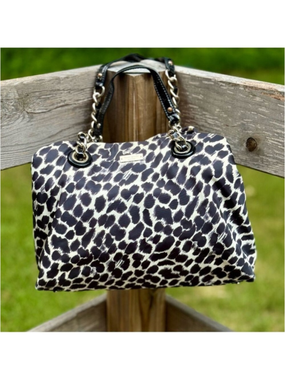 Kate Spade Lindenwood Elena Ocelot Print Nylon Tote – EUC